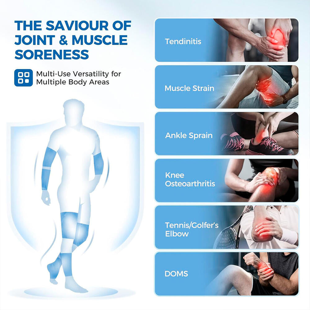 Almohadillas de gel para rodillas, codos y articulaciones, terapia de calor y frío para el tratamiento de dolor